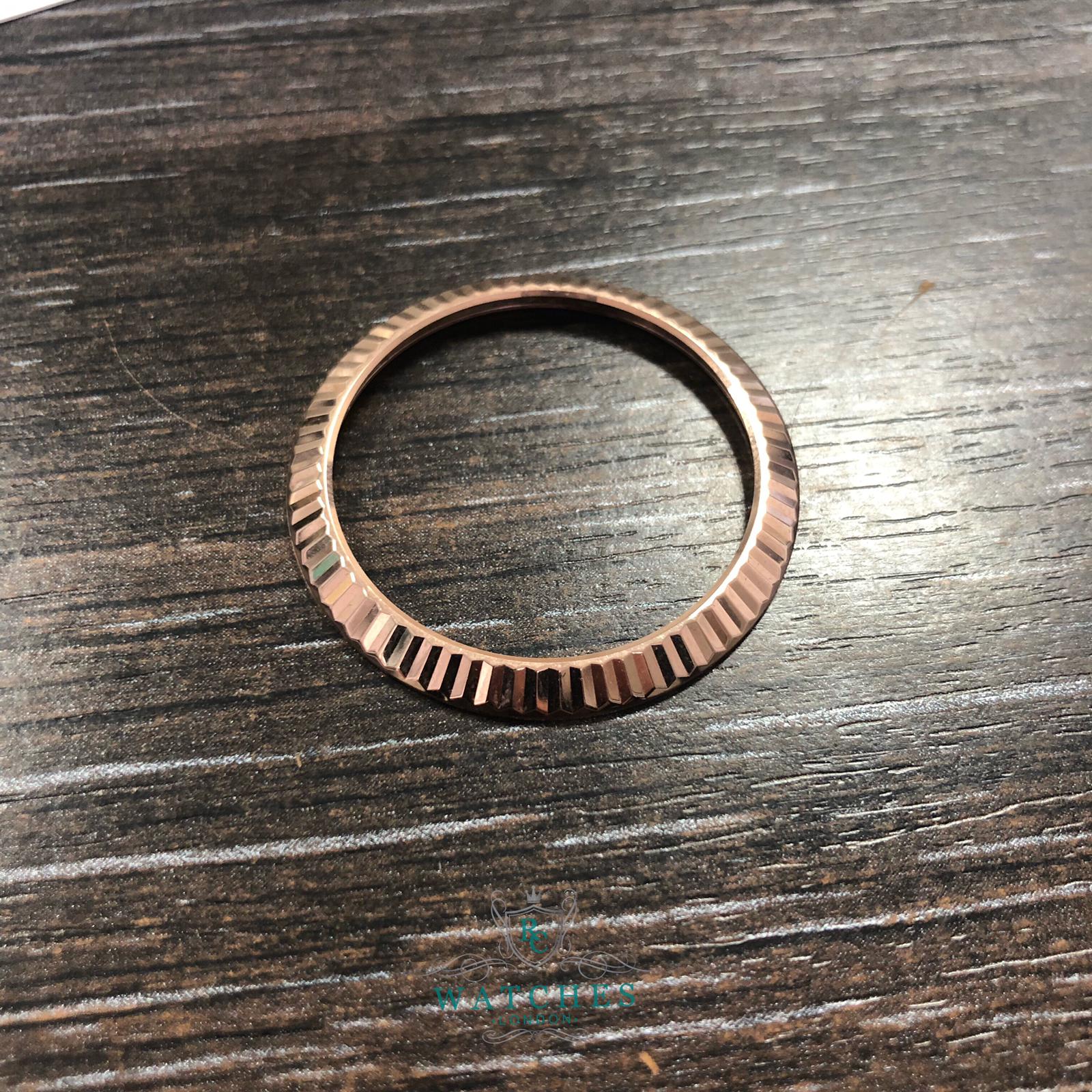 PARTS  Rolex Daydate ii Rose Gold Fluted bezel
