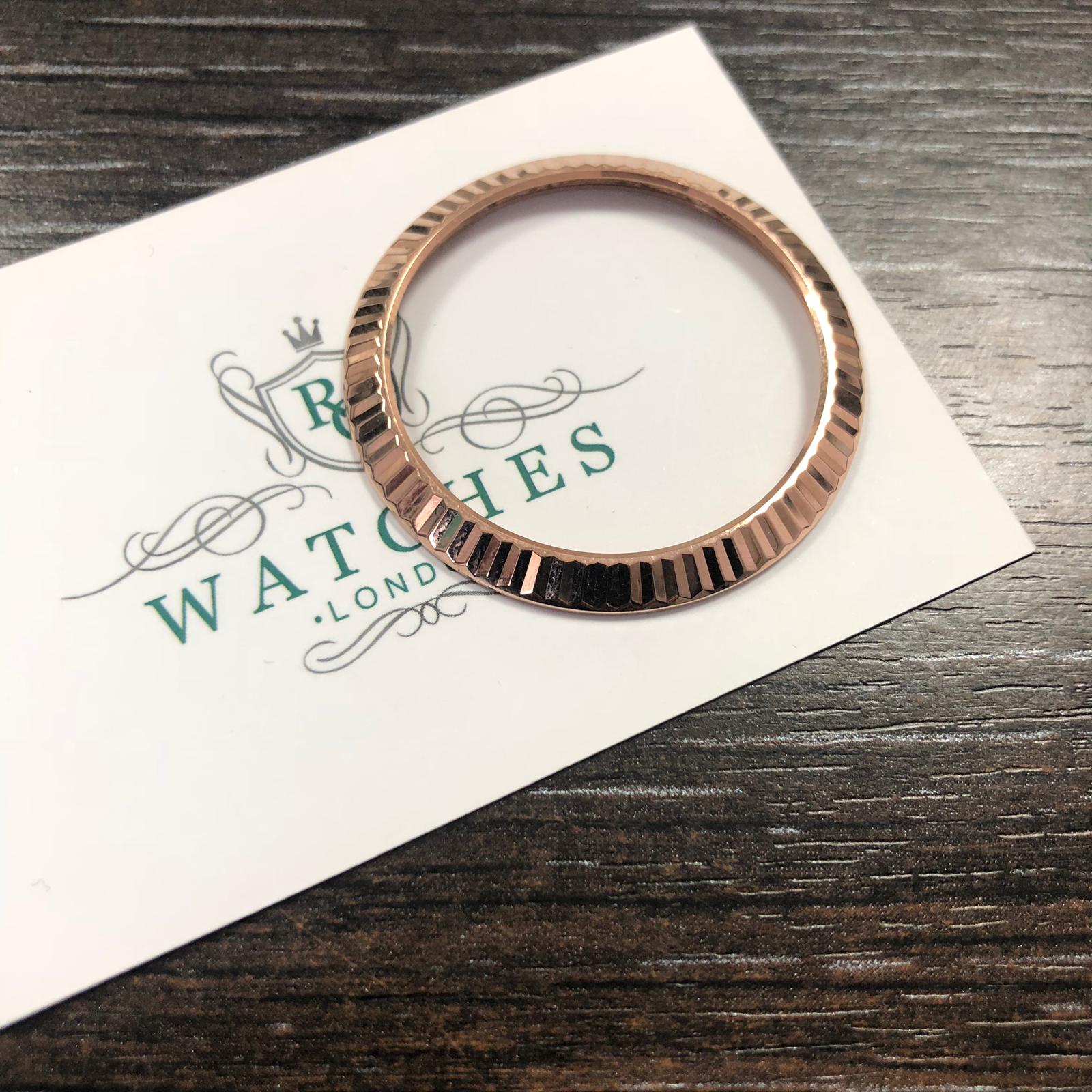 PARTS   Rolex Daydate ii Rose Gold Fluted bezel